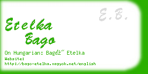 etelka bago business card